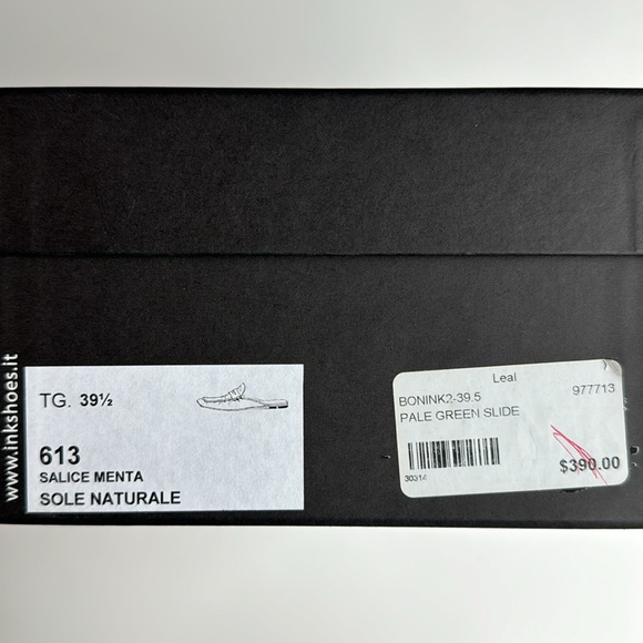 I.N.K. Pale green slides in original box - Picture 10 of 10